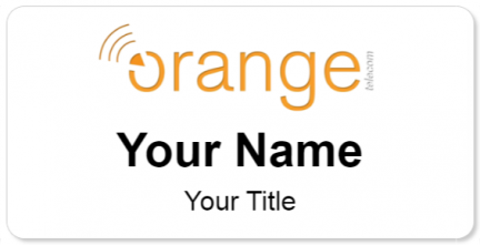 Custom name badges for Orange Telecom