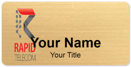 Custom name badges for Rapid Telecom