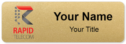 Custom name badges for Rapid Telecom