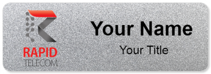 Custom name badges for Rapid Telecom