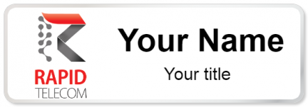 Custom name badges for Rapid Telecom