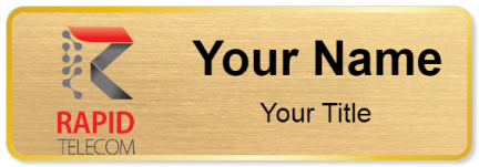 Custom name badges for Rapid Telecom
