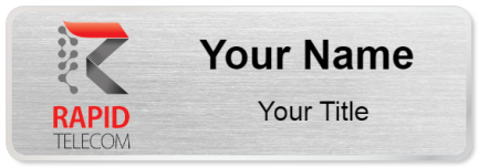 Custom name badges for Rapid Telecom