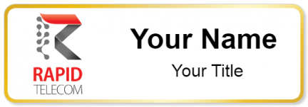 Custom name badges for Rapid Telecom