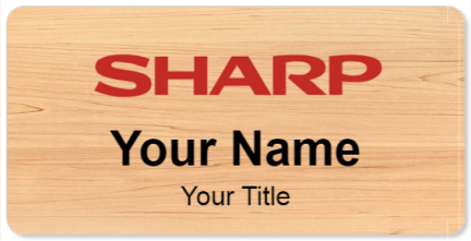 Custom name badges for Sharp