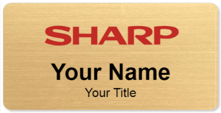 Custom name badges for Sharp