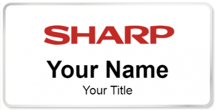 Custom name badges for Sharp