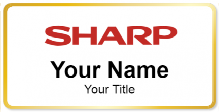 Custom name badges for Sharp