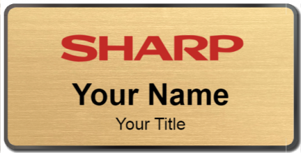 Custom name badges for Sharp