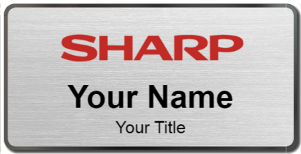 Custom name badges for Sharp