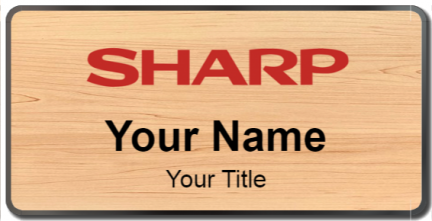 Custom name badges for Sharp