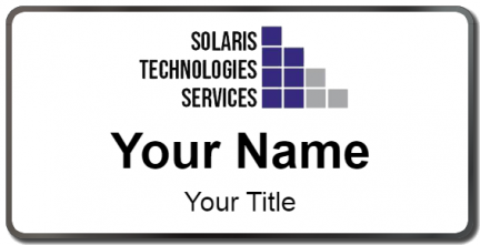 Custom name badges for Solaris Technologies Services