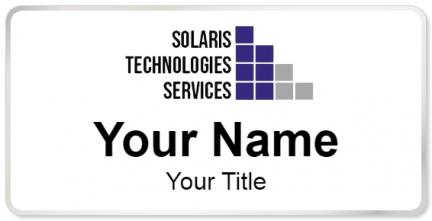 Custom name badges for Solaris Technologies Services
