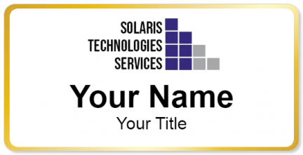 Custom name badges for Solaris Technologies Services
