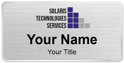 Custom name badges for Solaris Technologies Services