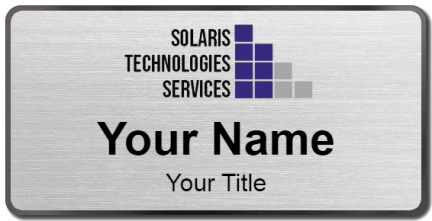 Custom name badges for Solaris Technologies Services