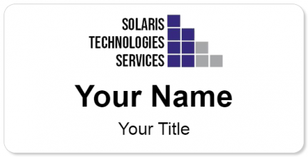 Custom name badges for Solaris Technologies Services