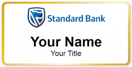 Custom name badges for Standard Bank