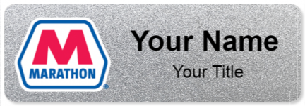 Custom name badges for Marathon Gas