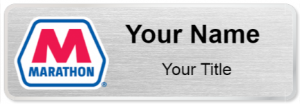 Custom name badges for Marathon Gas
