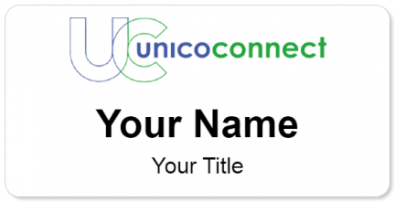 Custom name badges for Unico Connect