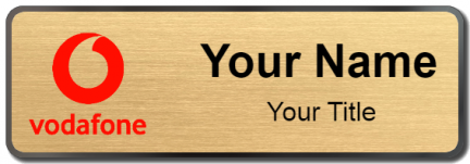 Custom name badges for Vodafone