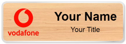 Custom name badges for Vodafone