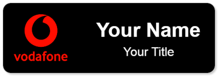 Custom name badges for Vodafone