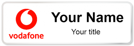Custom name badges for Vodafone