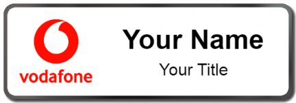 Custom name badges for Vodafone