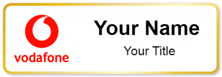 Custom name badges for Vodafone