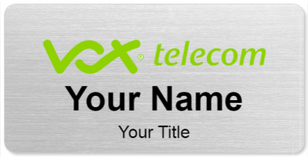 Custom name badges for Vox Telecom