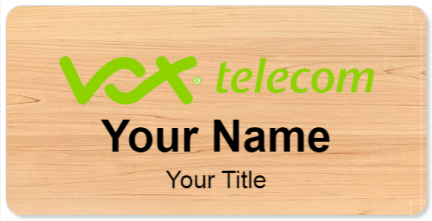 Custom name badges for Vox Telecom