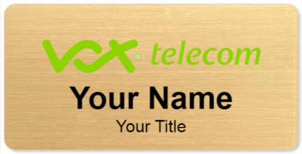 Custom name badges for Vox Telecom
