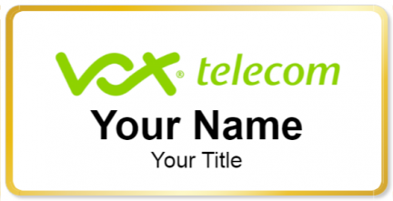 Custom name badges for Vox Telecom