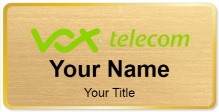 Custom name badges for Vox Telecom