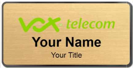 Custom name badges for Vox Telecom