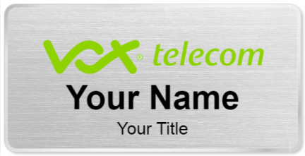 Custom name badges for Vox Telecom