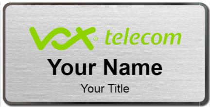 Custom name badges for Vox Telecom