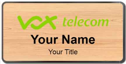 Custom name badges for Vox Telecom