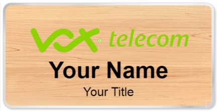 Custom name badges for Vox Telecom
