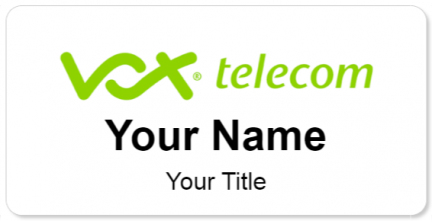 Custom name badges for Vox Telecom