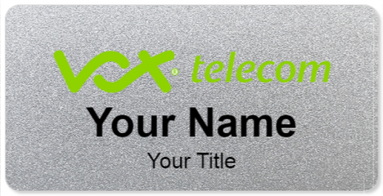 Custom name badges for Vox Telecom