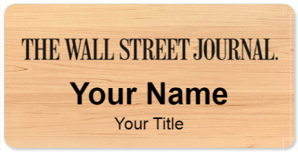 Custom name badges for Wall Street Journal