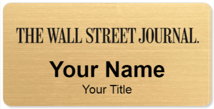 Custom name badges for Wall Street Journal