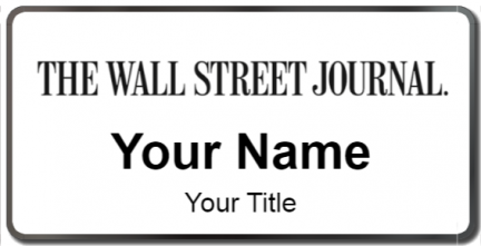 Custom name badges for Wall Street Journal
