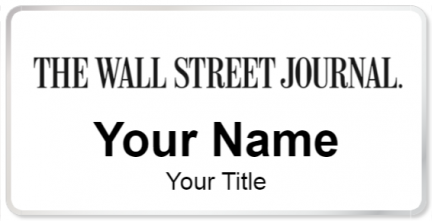 Custom name badges for Wall Street Journal