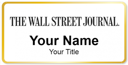 Custom name badges for Wall Street Journal