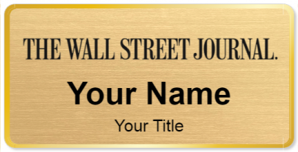 Custom name badges for Wall Street Journal