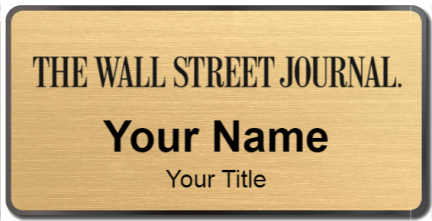 Custom name badges for Wall Street Journal